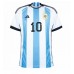 Argentina Lionel Messi #10 Replika Hemmatröja VM 2022 Kortärmad